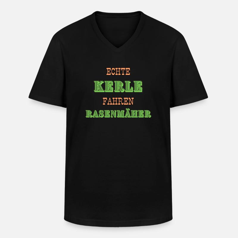 Rasenmäher - Männer-T-Shirt mit V-Ausschnitt - Schwarz