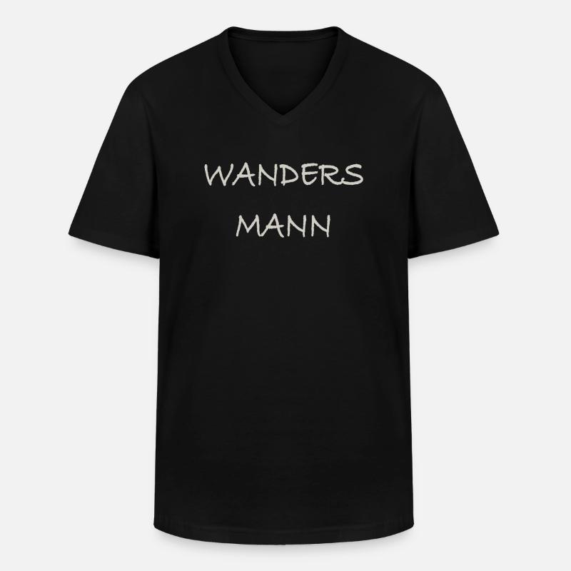 Wandersmann - Männer-T-Shirt mit V-Ausschnitt - Schwarz