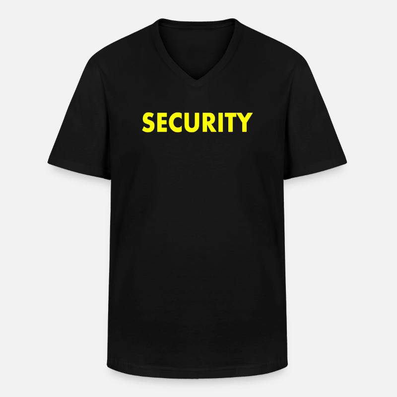 Security - Männer-T-Shirt mit V-Ausschnitt - Schwarz