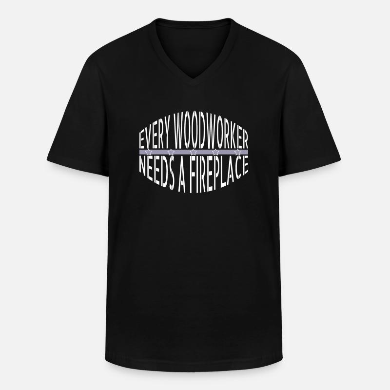 construction carpenter statement - Männer-T-Shirt mit V-Ausschnitt - Schwarz