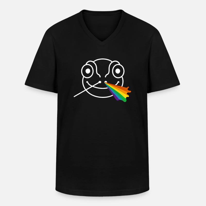 Chamäleon-Prisma - Männer-T-Shirt mit V-Ausschnitt - Schwarz