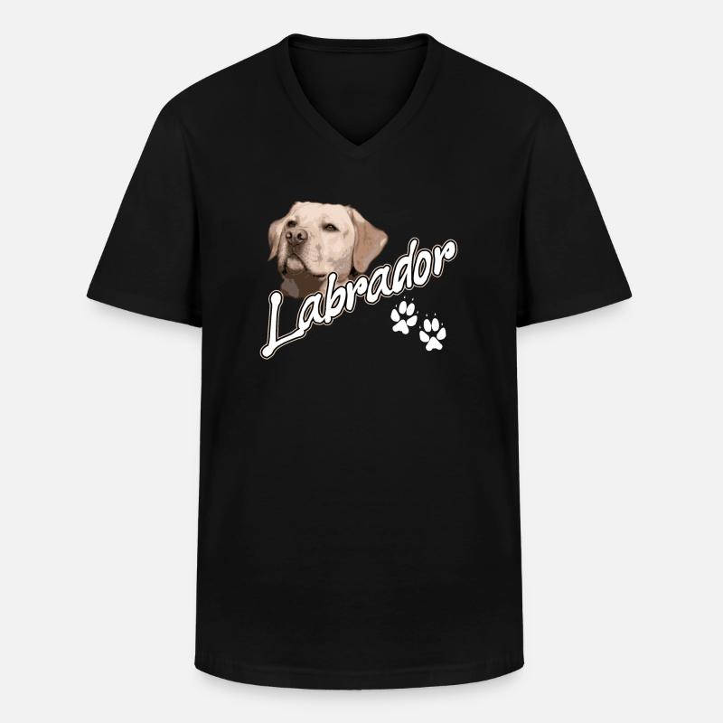 Labrador Retriever - Männer-T-Shirt mit V-Ausschnitt - Schwarz