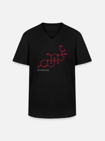 cortisone - Men's V-Neck T-Shirt - black