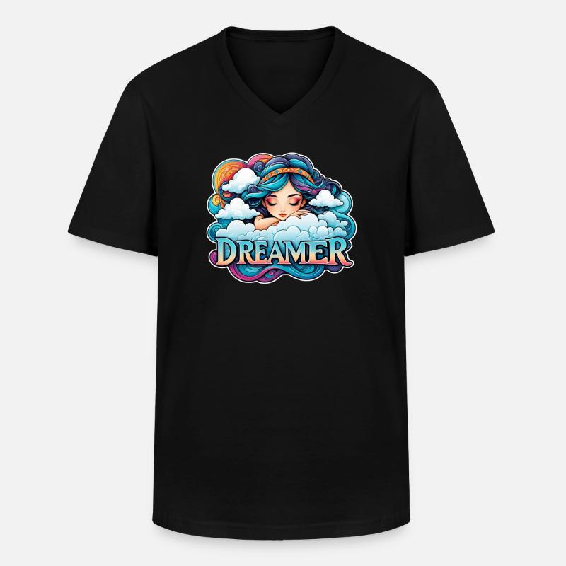 Träumer - Träumer - Träumer - Traum - Träumerei - Männer-T-Shirt mit V-Ausschnitt - Schwarz