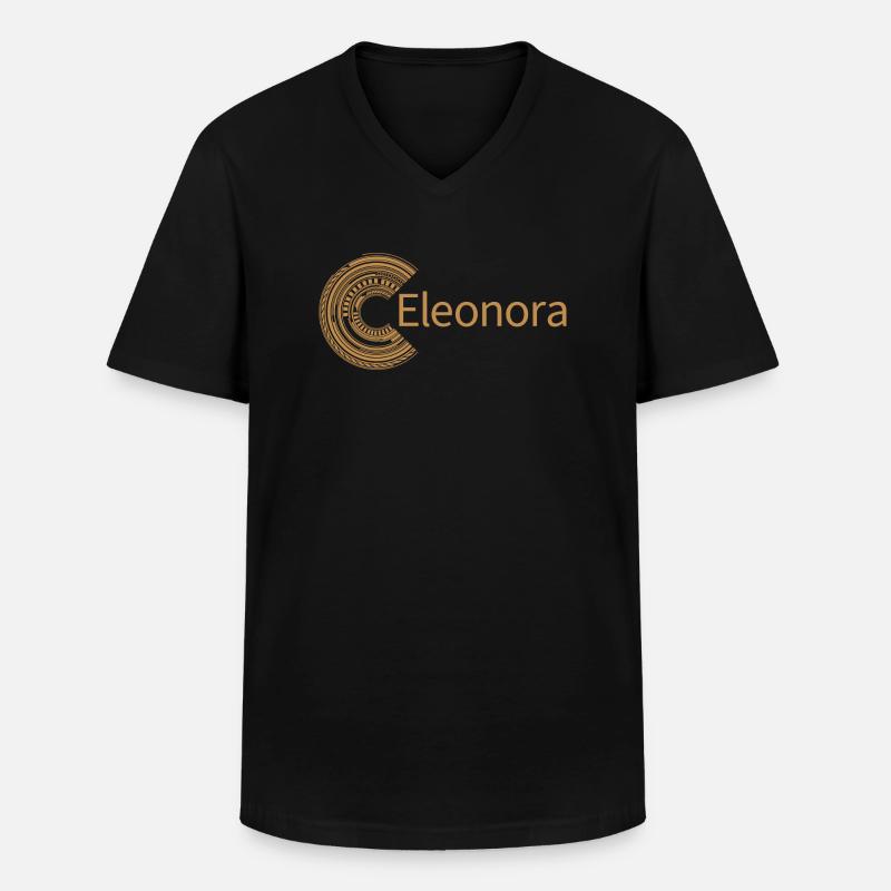 Für Eleonora - Männer-T-Shirt mit V-Ausschnitt - Schwarz