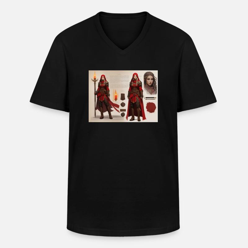 Rotkäppchen-Mädchen - Männer-T-Shirt mit V-Ausschnitt - Schwarz