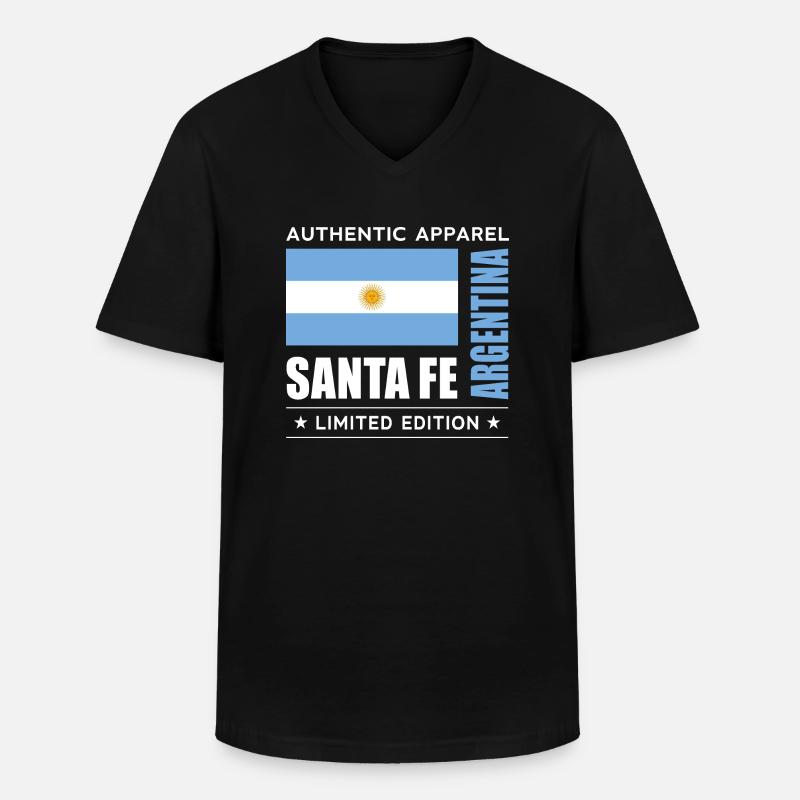 Santa Fe - Männer-T-Shirt mit V-Ausschnitt - Schwarz