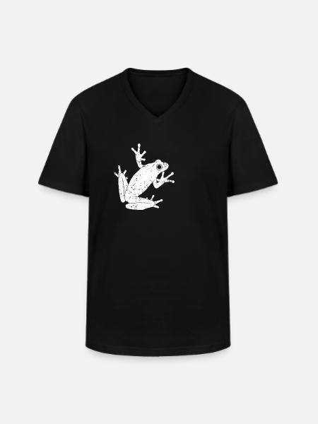 Frosch - Männer-T-Shirt mit V-Ausschnitt - Schwarz