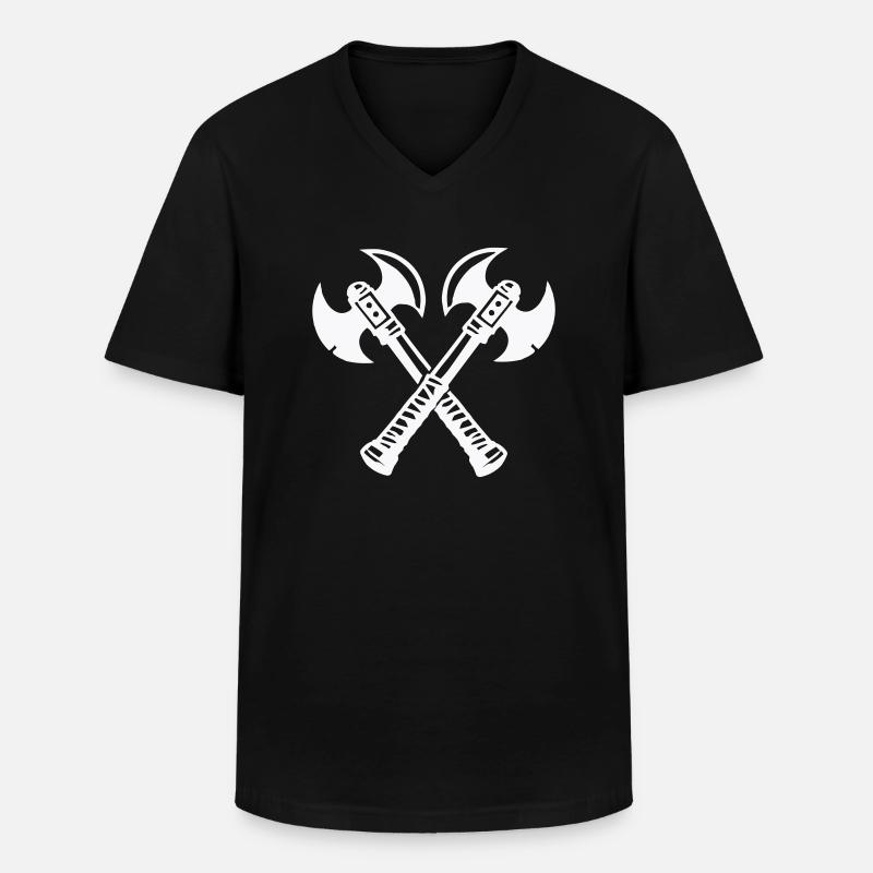 axt 2 - Männer-T-Shirt mit V-Ausschnitt - Schwarz