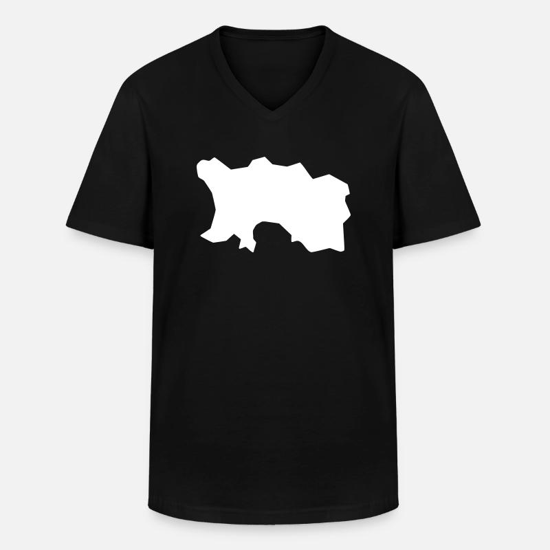 Jersey - Männer-T-Shirt mit V-Ausschnitt - Schwarz