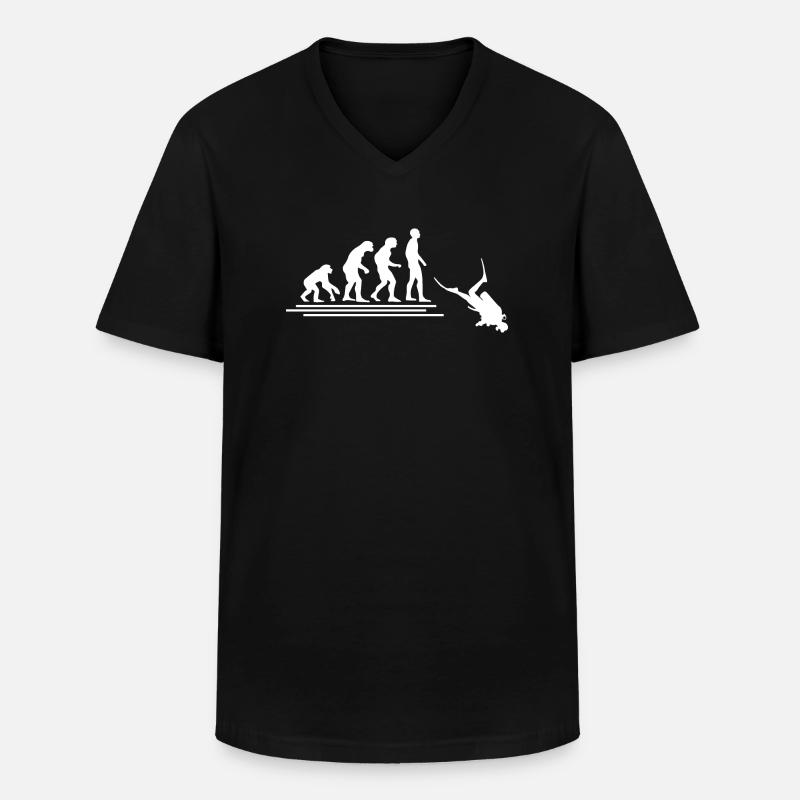 Diving Dive tauchen - Männer-T-Shirt mit V-Ausschnitt - Schwarz