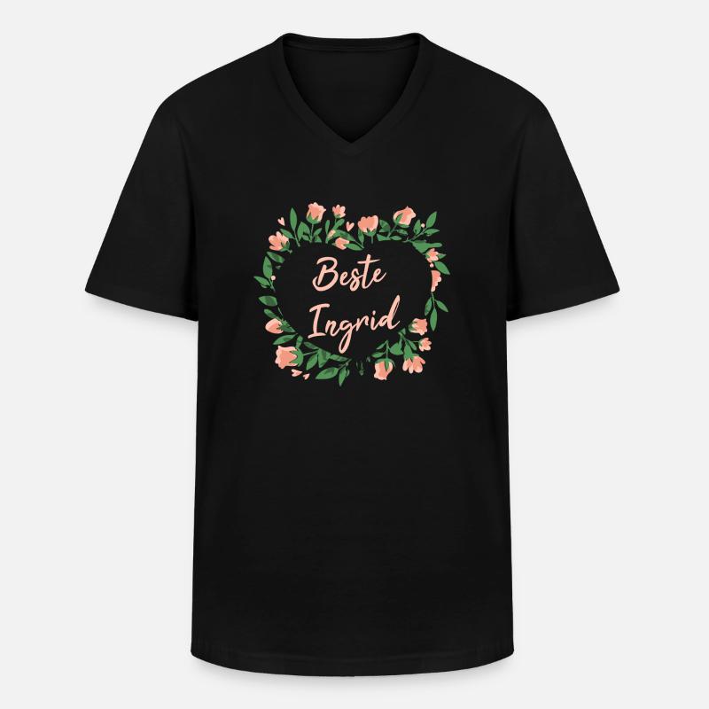 Geschenk für Ingrid - die Beste - Männer-T-Shirt mit V-Ausschnitt - Schwarz