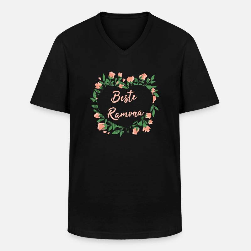 Geschenk für Ramona - die Beste - Männer-T-Shirt mit V-Ausschnitt - Schwarz