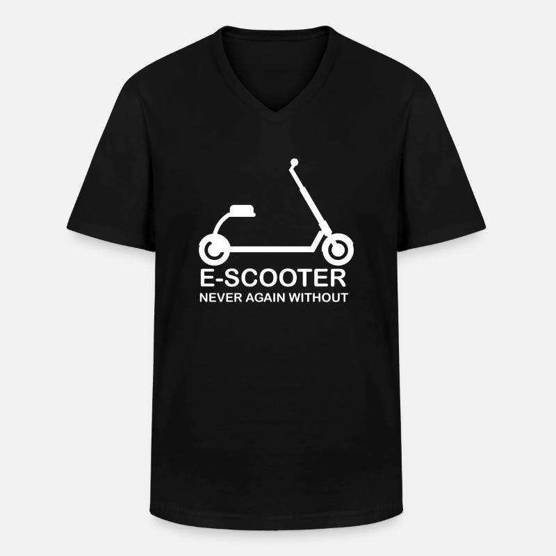 E-Scooter Roller Scooter - Männer-T-Shirt mit V-Ausschnitt - Schwarz