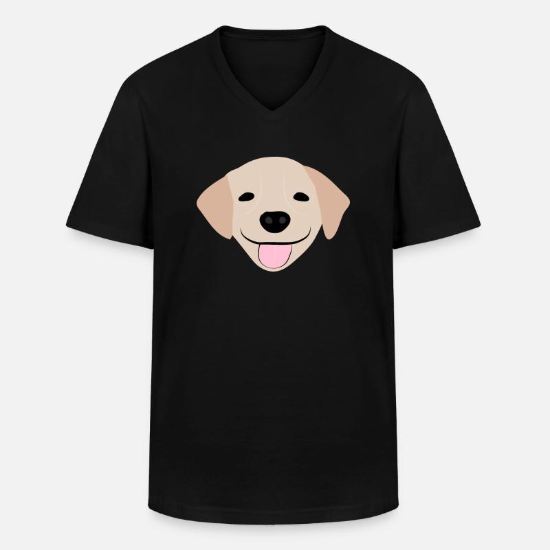 Golden Retriever 2 - Men's V-Neck T-Shirt - black