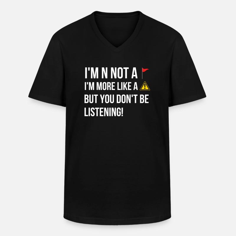 Relation relationnelle Rencontres Dire anglais - T-shirt col V Homme - noir