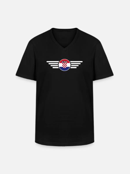 Croatia Style Design T-Shirt - Men's V-Neck T-Shirt - black