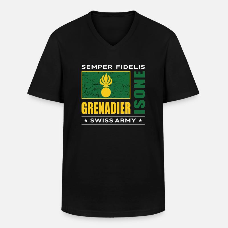 Grenadier - Männer-T-Shirt mit V-Ausschnitt - Schwarz