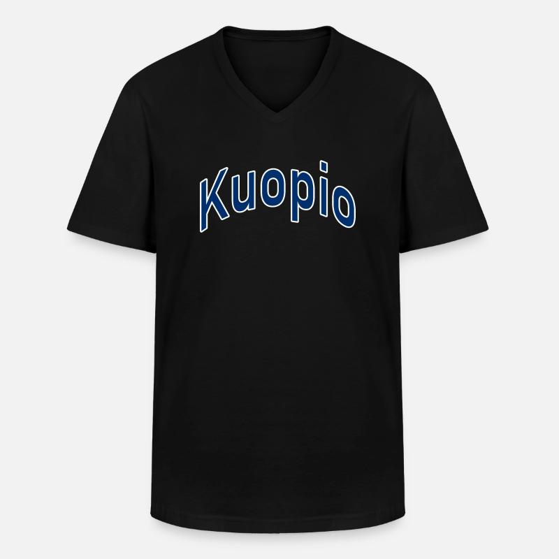 Kuopio - Männer-T-Shirt mit V-Ausschnitt - Schwarz
