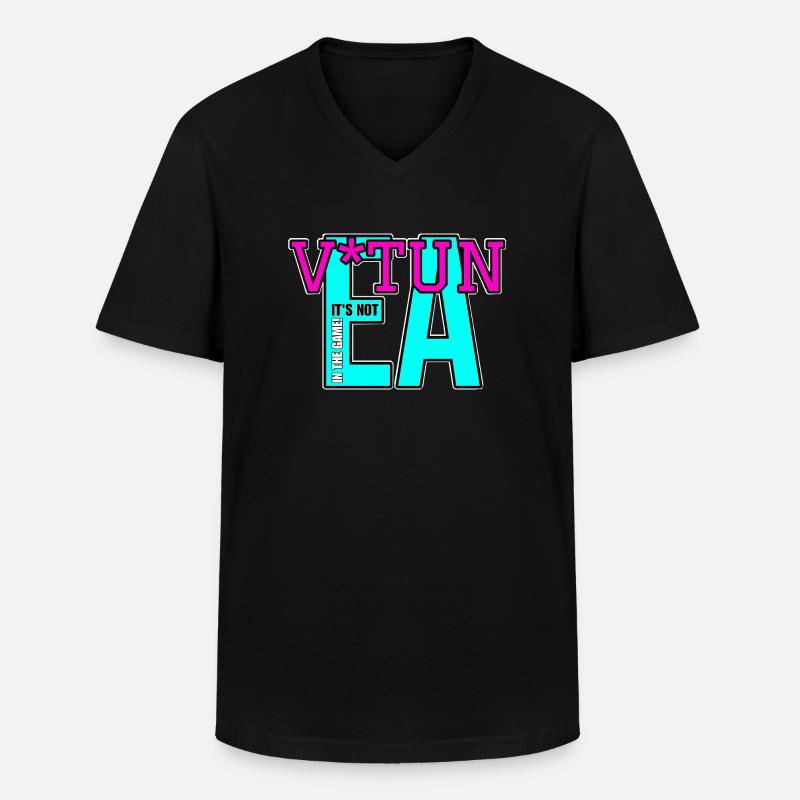 Verdammter EA! - Männer-T-Shirt mit V-Ausschnitt - Schwarz