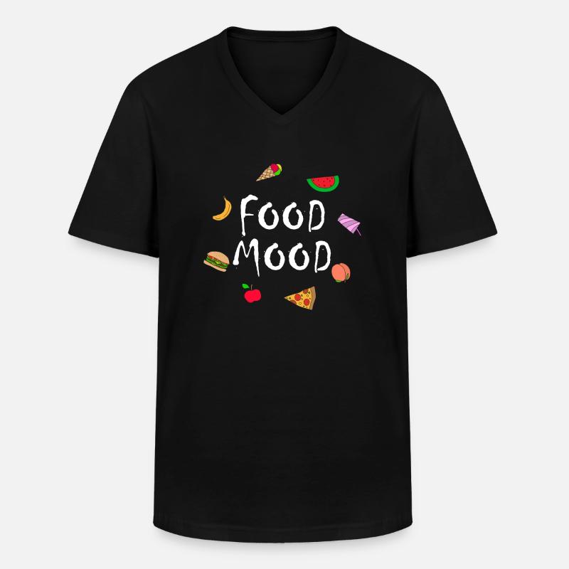 ESSENSSTIMMUNG - Männer-T-Shirt mit V-Ausschnitt - Schwarz