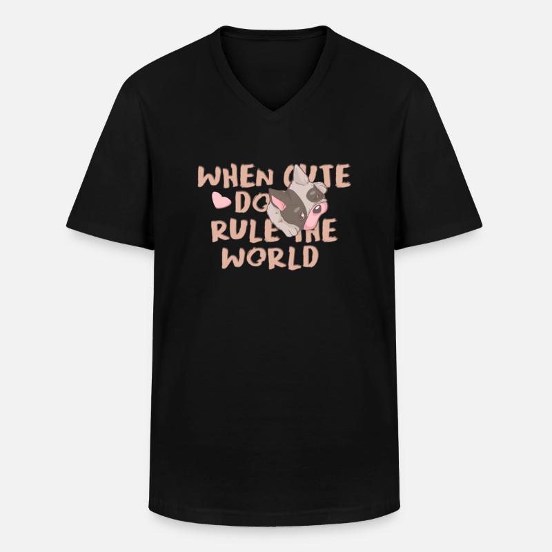 Süsser Spruch - Männer-T-Shirt mit V-Ausschnitt - Schwarz