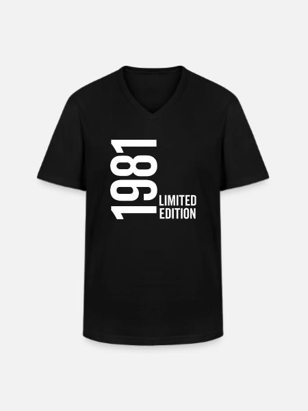 1981 Édition limitée - T-shirt col V Homme - noir