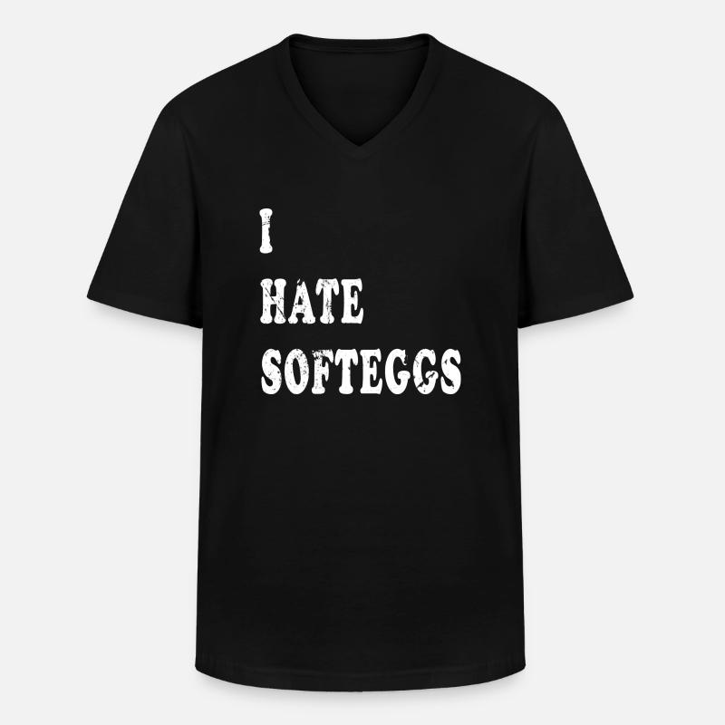 Softeggs denglish Spruch - Männer-T-Shirt mit V-Ausschnitt - Schwarz