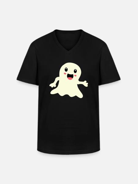 Ghost 1 - Men's V-Neck T-Shirt - black