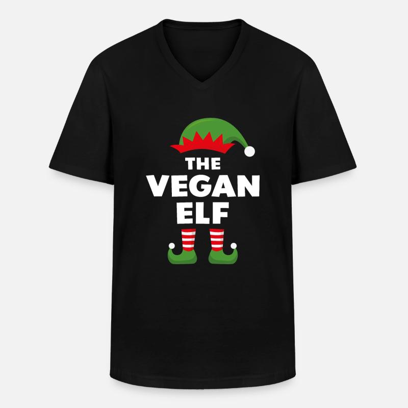 Die vegane Elfe - Männer-T-Shirt mit V-Ausschnitt - Schwarz