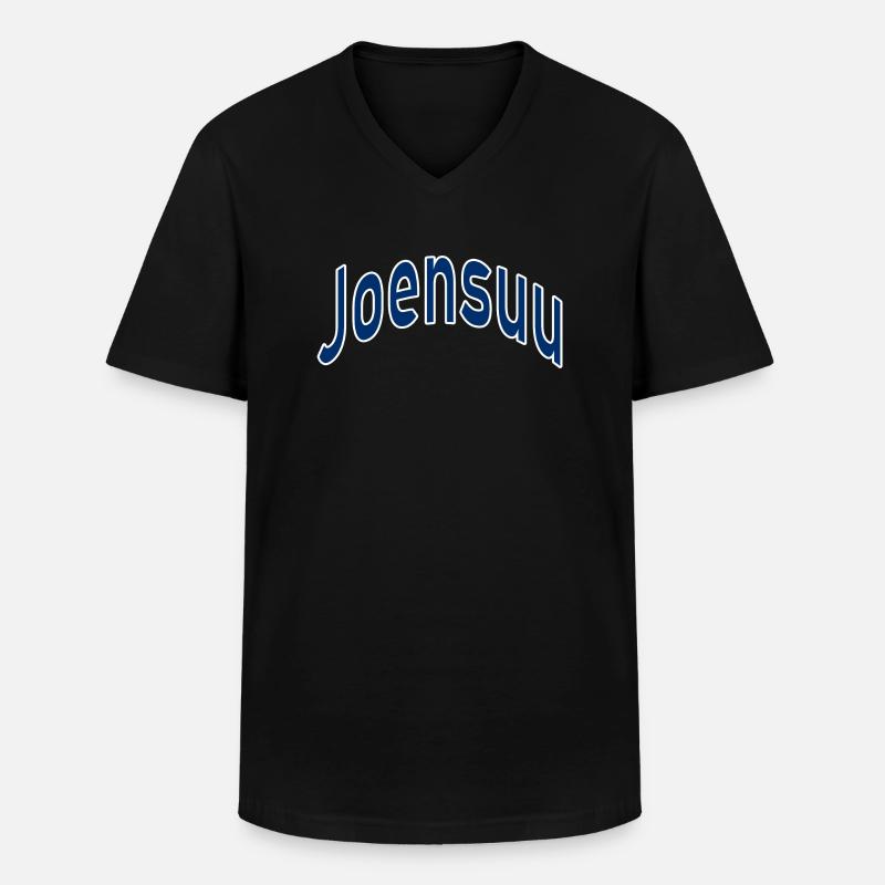 Joensuu - Männer-T-Shirt mit V-Ausschnitt - Schwarz