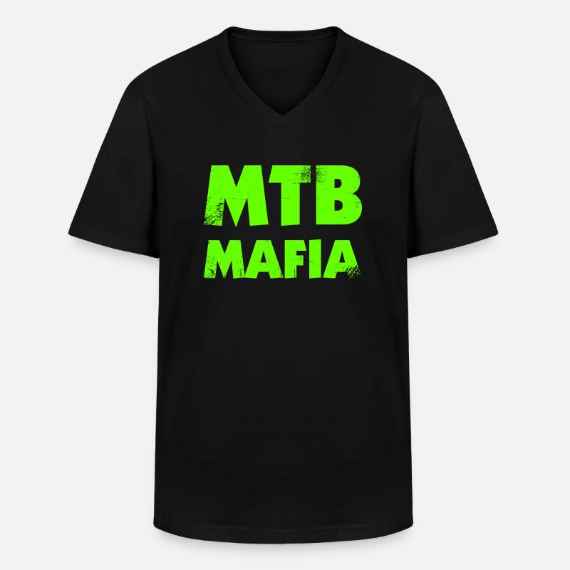 MTB Mafia - Männer-T-Shirt mit V-Ausschnitt - Schwarz