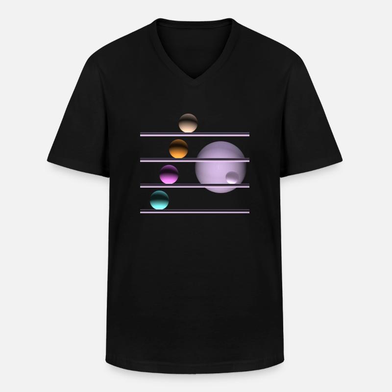 Spiel mit Kugeln -02- - Männer-T-Shirt mit V-Ausschnitt - Schwarz