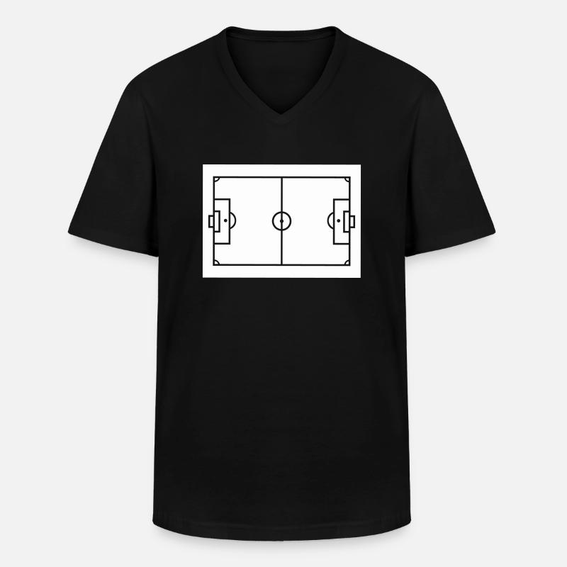 fussball feld - Männer-T-Shirt mit V-Ausschnitt - Schwarz