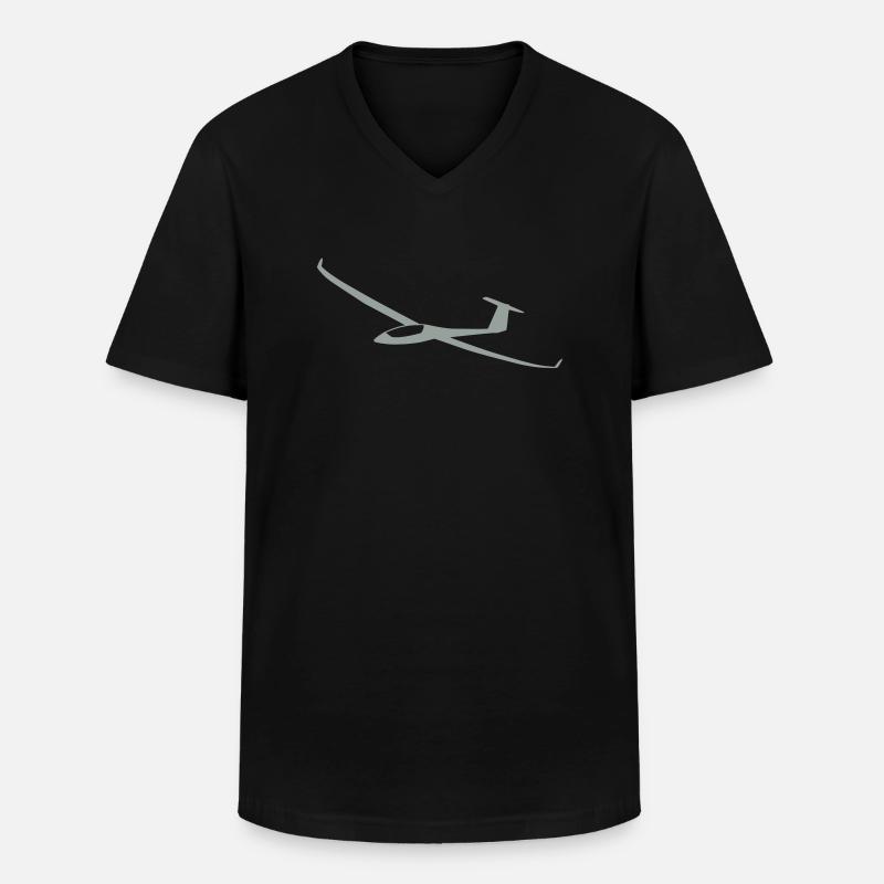 Schempp-Hirth Discus 2c - Männer-T-Shirt mit V-Ausschnitt - Schwarz