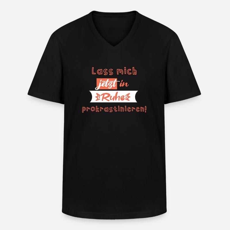 Lass mich! - Männer-T-Shirt mit V-Ausschnitt - Schwarz