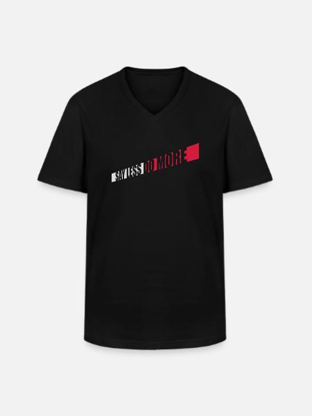 say less do more - Men's V-Neck T-Shirt - black