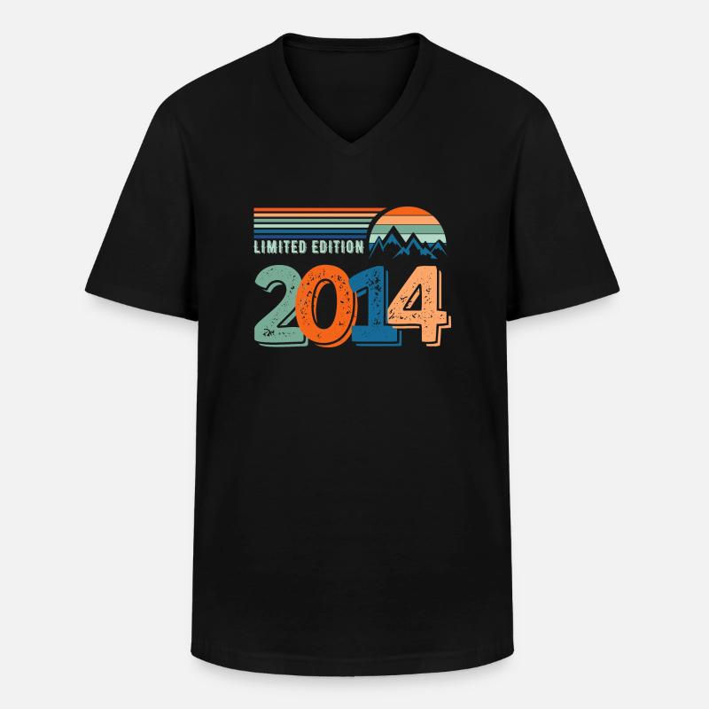 Limitierte Auflage 2014 - Männer-T-Shirt mit V-Ausschnitt - Schwarz
