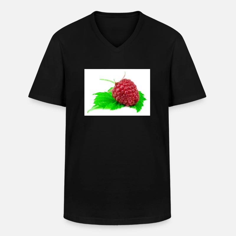 Himbeere. raspberry - Männer-T-Shirt mit V-Ausschnitt - Schwarz