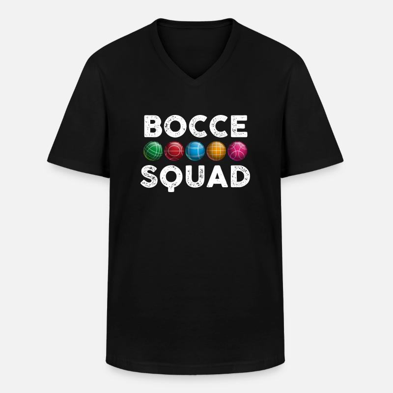 Bocce Squad | Bocce Ball - Männer-T-Shirt mit V-Ausschnitt - Schwarz