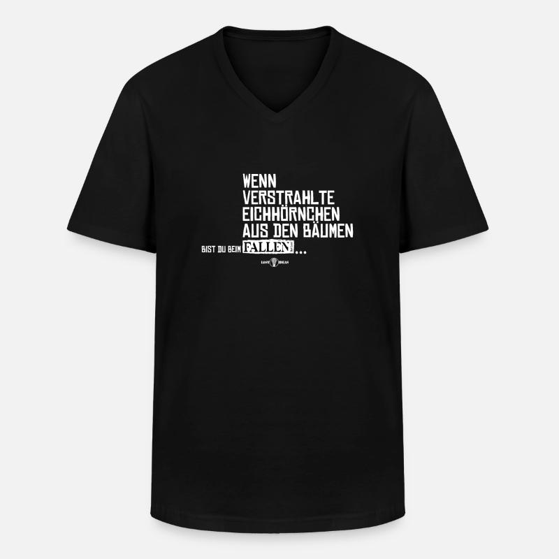 Verstrahlte Eichhörnchen - Männer-T-Shirt mit V-Ausschnitt - Schwarz