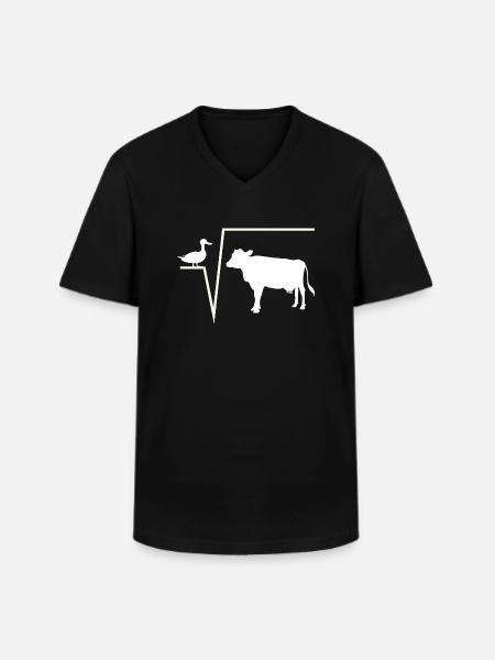 n-th rod af Q - anderod af ko matematik vittighed - Klassisk herre T-shirt med V-udskæring - sort