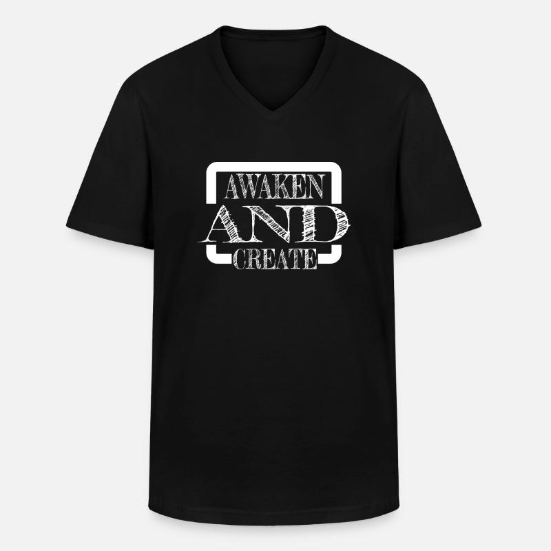 creative innovation inner enlightenment - Männer-T-Shirt mit V-Ausschnitt - Schwarz