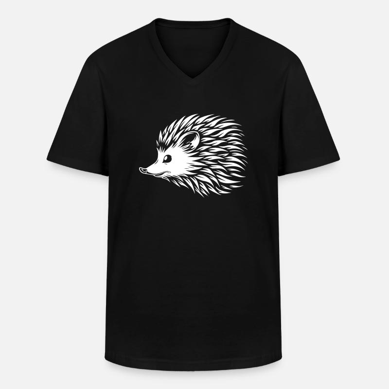 Igel - Männer-T-Shirt mit V-Ausschnitt - Schwarz