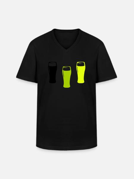Bier Gläser - Männer-T-Shirt mit V-Ausschnitt - Schwarz