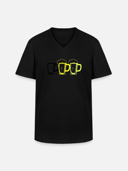 Beer glasses - Men's V-Neck T-Shirt - black
