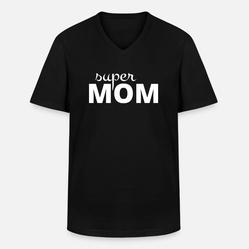 Super Mutter - Männer-T-Shirt mit V-Ausschnitt - Schwarz