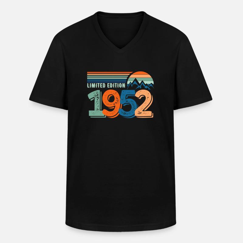 Limitierte Auflage 1952 - Männer-T-Shirt mit V-Ausschnitt - Schwarz