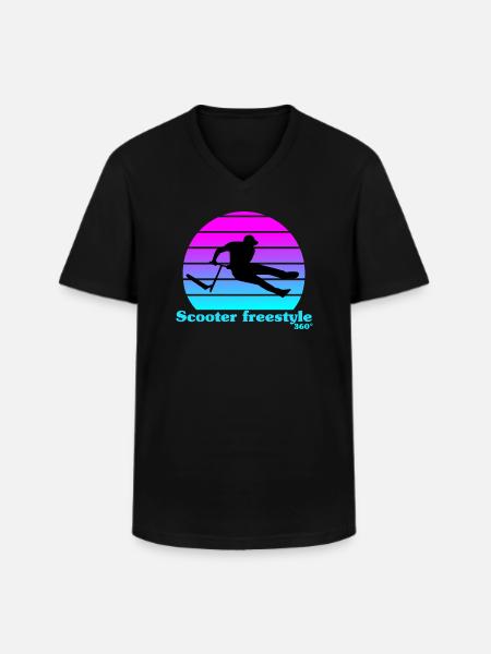 Sunshine Freestyle Roller - Männer-T-Shirt mit V-Ausschnitt - Schwarz