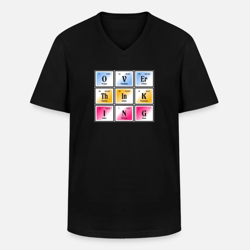 Überdenken | Periodensystem der Elemente - Männer-T-Shirt mit V-Ausschnitt - Schwarz